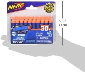 Nerf Darts 30 Pack Refill For Elite Blasters -- Official N-Strike Elite Darts -- For Kids, Teens, Adults , Blue