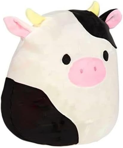 Squishmallows Official Kellytoy Plush Farm Squad Squishy Soft Toy Animals (8 Inch, Connor Cow)
