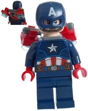 LEGO Superheroes: Captain America Minifig with Jetpack, Tesseract, Mjolnir and Blue Cape