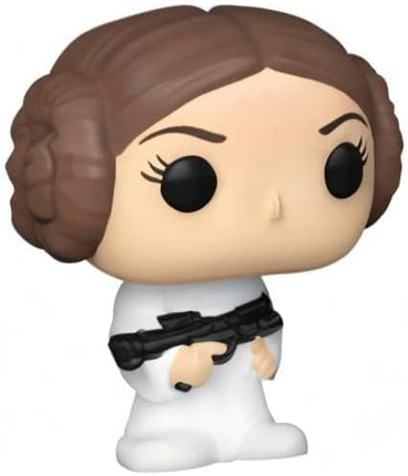 Funko Bitty POP! Star Wars - Leia, 4-Pack - Princess Leia, R2-D2, C-3PO and A Surprise Mystery Mini Figure - 0.9 Inch (2.2 Cm) Collectable - Stackable Display Shelf Included - Gift Idea