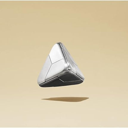 Craighill Tetra Puzzle - Brain Teaser Puzzle for Adults & Kids, 3D Brain Game, Mind-Bending & Satisfying, Aesthetic Home & Office Decor - Stainless Steel