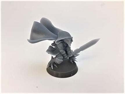 Kenku - Ravenfolk - HERO Creations - RPG - Dungeons and Dragons - DND - Pathfinder - Diorama - Figurine Miniature (Gray/Unpainted) (Fighter), Medium for 28mm scale