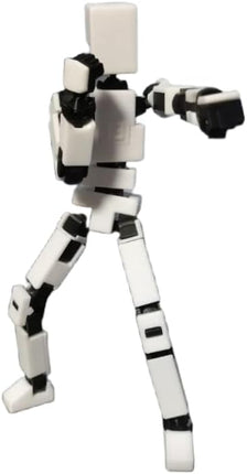 3D Printed Multi Joint Movable Mechanical Doll Model, Toy Design Style, Custom Desktop Ornament (Yellow)