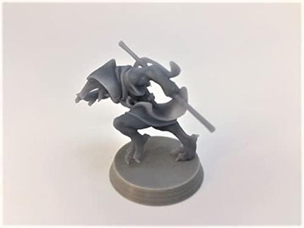 Kenku - Ravenfolk - HERO Creations - RPG - Dungeons and Dragons - DND - Pathfinder - Diorama - Figurine Miniature (Gray/Unpainted) (Monk), Medium for 28mm scale