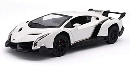 QUN FENG Remote Control RC CAR Racing Cars Compatible with Lamborghini Veneno Officially Licensed 1:24 Toy RC Cars Model Vehicle for Boys 6,7,8 Years Old,White