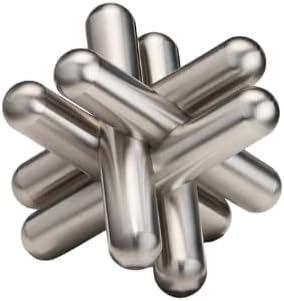 Craighill Jack Puzzle - Brain Teaser Puzzle for Adults & Kids, 3D Brain Game, Mind-Bending & Satisfying, Aesthetic Home & Office Decor - Stainless Steel