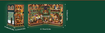 Magic Potion Booknook Building Set with Light, DIY Bookend Building Block Kit for Home Decor Bookshelf, 990 PCS Miniature Book Nook House Building Brick Model for Adults Kids Boys Girls Age 8+