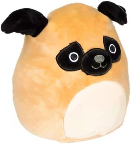 Squishmallows Official Kellytoy Plush 8" Pug Dog - Ultrasoft Stuffed Animal Plush Toy, Multicolor