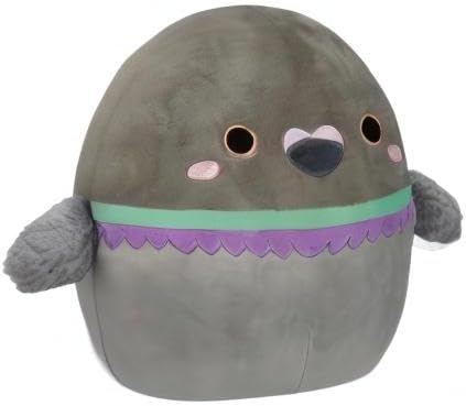 Squishmallows Original 14-Inch Ottilie Grey Pigeon with Fuzzy Wings - Official Jazwares Large Plush