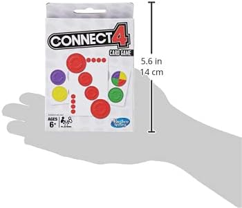 Hasbro Gaming Connect 4 Card Game for Kids, 2-4 Players 4-in-A-Row Game, Fun Summer Activities, Vacation Travel Essentials, Ages 8+