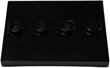 LEGO Parts: Tile, Modified 3 x 4 with 4 Studs in Center - Minifigure Display Base Collector Series (Black) by