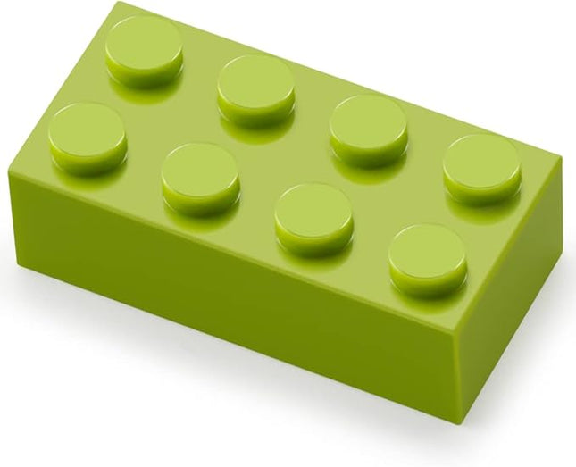 Feleph 100pcs 2x4 Bricks Lime Pieces Parts Classic Building kit Creative Play Set Blocks Toy Accessories Basic Compatible with 3001 Major Brands