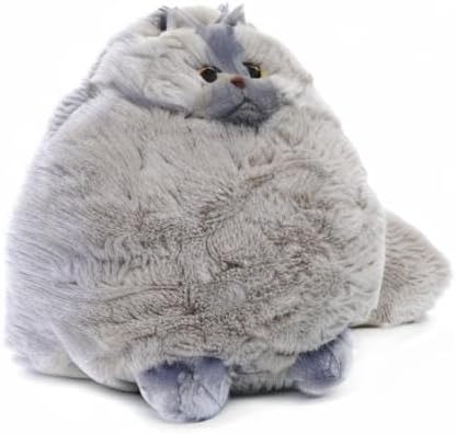 Winsterch Stuffed Animal Plushie Cat Stuffed Animal,Cute Soft Plush Cat Animals,Gray Stuffed Cat, Birthday for Kids,Boys,Girls,Fat Cat Stuffed Toy (Gray, 10 Inches)