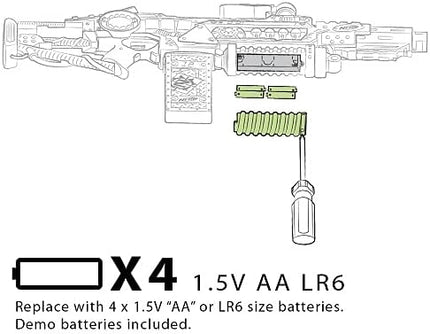 Nerf Revoltinator Zombie Strike Toy Blaster with Motorized Lights Sounds & 18 Official Darts for Kids, Teens, & Adults