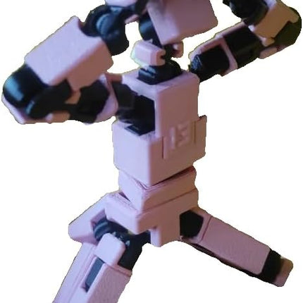 3D Printed Multi Joint Movable Mechanical Doll Model, Toy Design Style, Custom Desktop Ornament (Yellow)