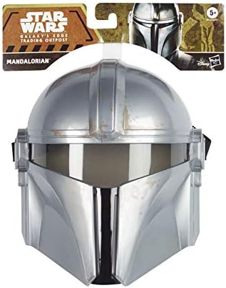 STAR WARS Hasbro Galaxy's Outer Edge Trading Post The Mandalorian Battle-Worn Mask Gray