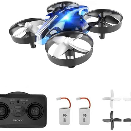 Mini Drone for Kids & Beginners, Indoor Portable Hand Operated/RC Nano Helicopter Quadcopter with Auto Hovering, Headless Mode & Remote Control, Children's Day Gift for Boys and Girls -Blue.4-blade design delivers greater stability and increased thrust.