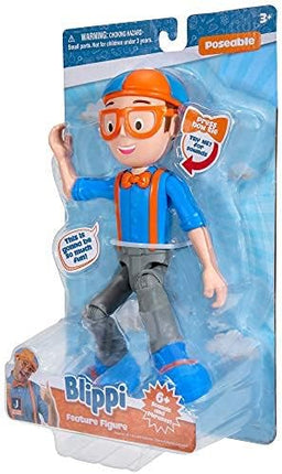 Blippi Talking Figure, 9-inch Articulated Toy with 8 Sounds and Phrases, Poseable Figure Inspired by Popular YouTube Edutainer