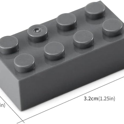 Feleph 100pcs 2x4 Bricks Dark Gray Pieces Grey Classic Building Blocks Creative Play Set Toy Accessories Compatible with Major Brick Brands