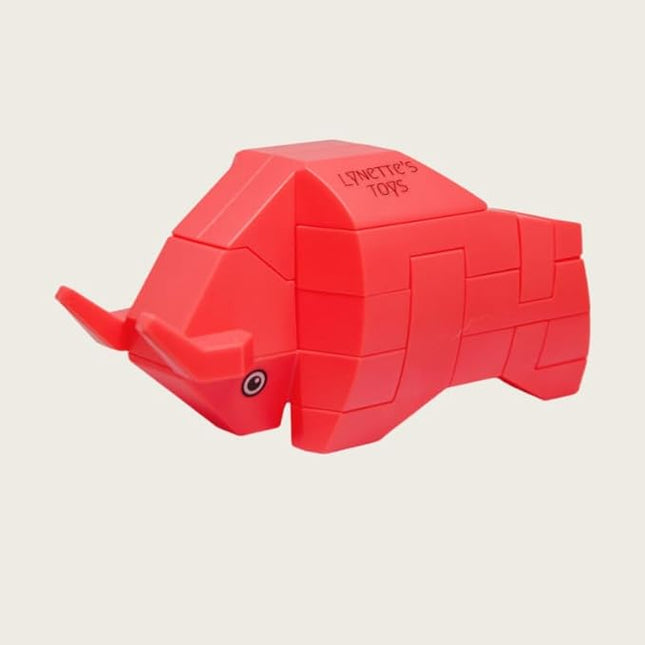 Lynette's Toys Lenged of Zanghai Tranditional Chinese LUBAN Lock 3D Puzzle Animal - Creative Interlocking Toy,Brain Teaser for Kids Aged 6+ Toy, Brain Bolt, Montessori(Bull)