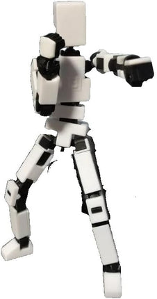 3D Printed Multi Joint Movable Mechanical Doll Model, Toy Design Style, Custom Desktop Ornament (Orange)