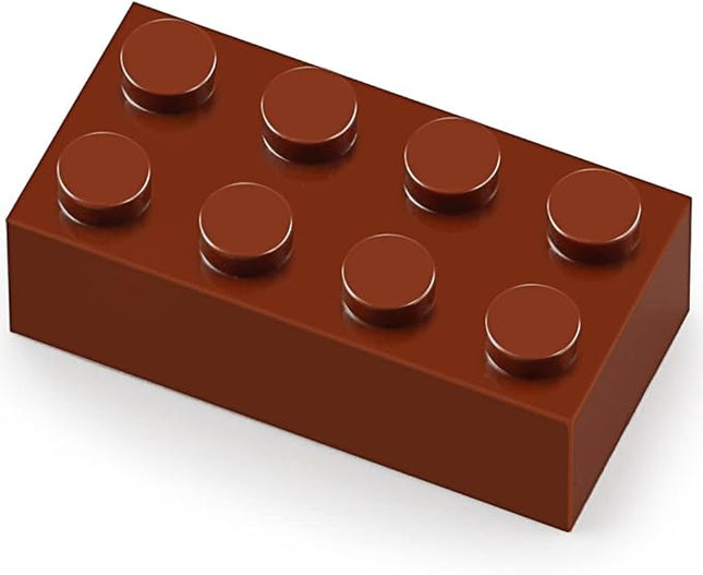 Feleph 2x4 Bricks 320 Pieces Reddish Brown Parts Building kit Creative Play Set Classic Blocks Toy Accessories Compatible with 3001 Major Brands (Reddish Brown)