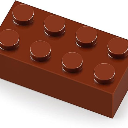Feleph 100pcs 2x4 Bricks Reddish Brown Pieces Reddish Brown Parts Building kit Creative Play Set Classic Blocks Toy Compatible with 3001 Major Brands