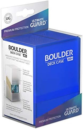 Ultimate Guard Boulder 80+ Classic, Deck Case for 80 Double-Sleeved TCG Cards, Sapphire, Secure & Durable Storage for Trading Card Games, Soft-Touch Finish