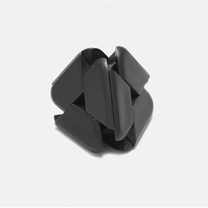 Craighill Tetra Puzzle - Brain Teaser Puzzle for Adults & Kids, 3D Brain Game, Mind-Bending & Satisfying, Aesthetic Home & Office Decor - Vapor Black