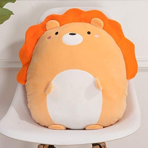 Soft Flat Lion Plush Hugging Pillow Cute Yellow Lion Stuffed Animal Plushies Toys Kids Orange Anime Cushion for Birthday, Valentine's Day, Christmas...12 Inch