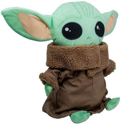 Jay Franco Star Wars The Mandalorian Stylized The Child Plush Stuffed Pillow Buddy Featuring Baby Yoda Grogu - Super Soft Polyester Microfiber, 16 inch