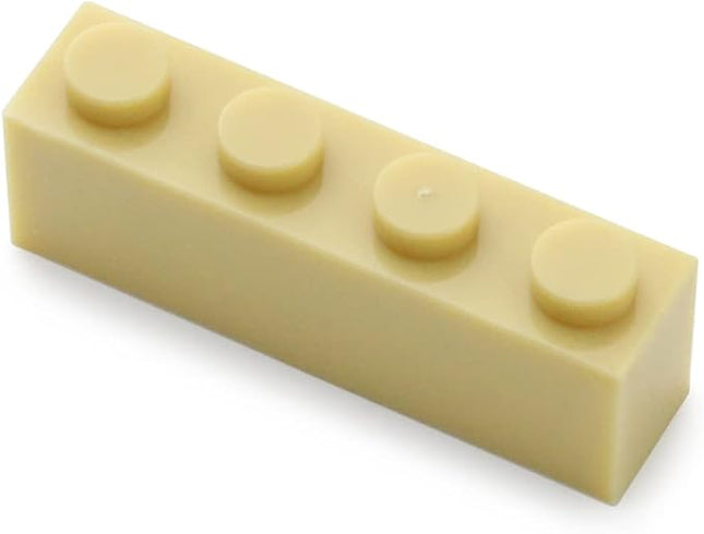 Feleph 360 Pieces 1x4 Bricks Tan Classic Parts Bulk Building Creative Play Blocks Set Toy Basic Accessories Compatible with 3010 3066 Major Brands