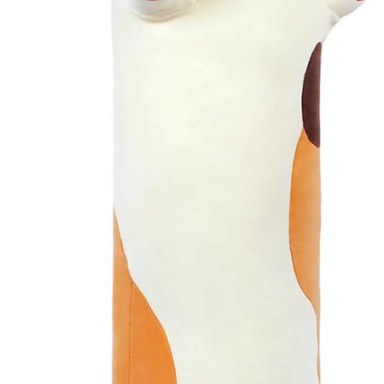 Long Plush Toy Cat Pillow Cute Plush Cat Toy Doll Stuffed Animal Cat Hugging Pillow for Sleeping Gift for Kids and Girls(Beige, 90cm/35.4in)
