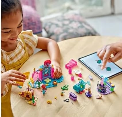 LEGO Disney Princess Ariel’s Crystal Cavern, Buildable Disney Toy Playset for Kids, Ariel Princess Mermaid Mini Doll and Fish Figure, Treasure Chest, Gift for Girls and Boys Ages 4 and Up, 43254