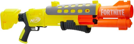 Nerf Fortnite Legendary TAC Blaster, Yellow Glow Wrap Design, 6-Dart Mega Drum, 6 Nerf AccuStrike Mega Darts, Multicolor, One Size