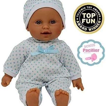 11 inch Soft Body Hispanic Newborn Baby Doll in Gift Box - Doll Pacifier Included