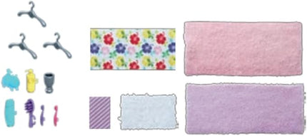 Replacement Parts for Barbie Dreamhouse Dollhouse - GRG93 ~ Barbie Size Accessories ~ Bathroom Supplies, Blankets and Rugs