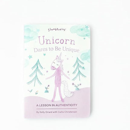 Slumberkins Unicorn Snuggler & 2 Board Books Complete Set Bundle | Promotes Authenticity, Confidence & Healthy Fiendships | Social Emotional Tools for Ages 0+ (Unicorn Snuggler Plush + 2 Board Books)
