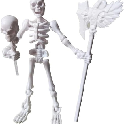 T13 Skeleton Action Figure, Movable Articulated Human Skeleton, 5.12-in Action Figure Wearing Multiple Sets of Weapons, Can Be Painted, Suitable for Collectors As Desktop Decorations (1pcs)
