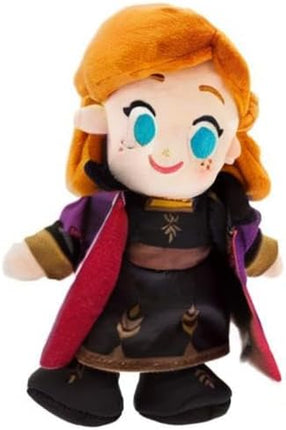 Disney Store Official Anna nuiMOs Plushie - Soft Plush with Embroidered Features, Poseable Hands & Turning Head, Magnetic Hands for Holding, 6 Inches, Dress Up with nuiMOs Outfits