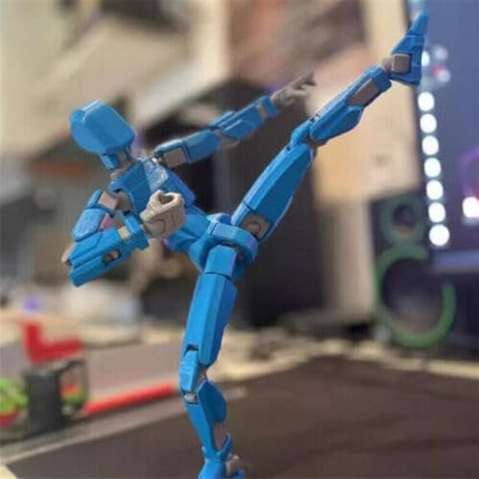 Titan 13 Action Figure, Lucky Robot 13 Action Figures, 3D Printed Multi-Articular Action Figures, Robot 13 Figure for Boy, Action Figure for Desktop Decorations (Yellow)