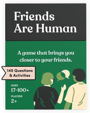 Friends are Human | 140 Conversation Cards to Help Deepen Friend Relationships | Card Game for Bonding & Communication | Therapy for Adults | from The Makers of Parents Are Human