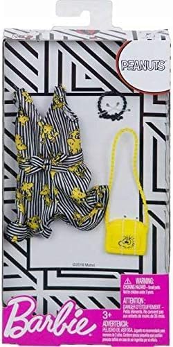 Barbie Fashion Peanuts Character Outfit Set – Bundle of 4 Clothing Packs with Accessories | Fits Most Dolls | Snoopy & Friends Themed Wardrobe | Ages 3+