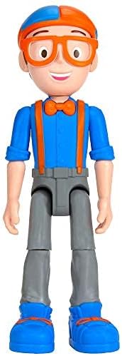 Blippi Talking Figure, 9-inch Articulated Toy with 8 Sounds and Phrases, Poseable Figure Inspired by Popular YouTube Edutainer