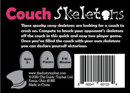 Couch Skeletons Card Game - Quick and Easy 2 Player Game by The Dusty Top Hat