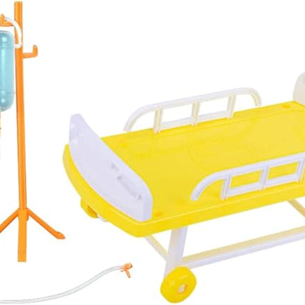 Zerodeko 1 Set Simulated Medical Bed Dollhouse Hospital Accessories Role Play Doctor kit Bed Accessories Pretend Play Doctor Toys Kids Stethoscope Toy Plastic Combo Plate Toddler Baby