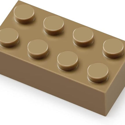 Feleph 2x4 Bricks 320 Pieces Dark Tan Classic Parts Building kit Creative Play Set Blocks Toy Accessories Compatible with 3001 Major Brands (Dark Tan)