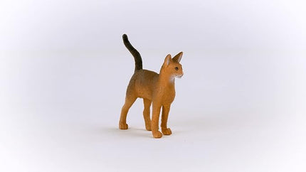 Schleich Farm World - Abyssinian Cat Toy - Realistic Cat Figurine - Kitty Figure for Kids and Toddlers Ages 3+