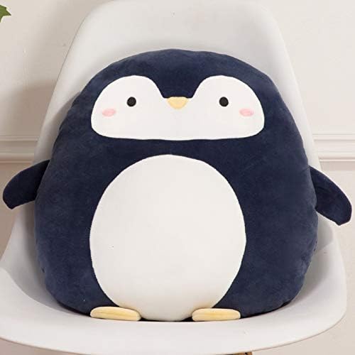 Soft Flat Penguin Plush Hugging Pillow Cute Navy Blue Penguin Stuffed Animal Plushies Toys Kids Anime Cushion for Birthday, Valentine's Day, Christmas...16.5 Inch