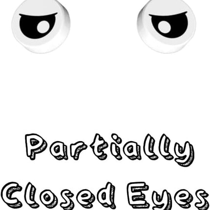 LEGO Parts and Pieces - 50 Pcs Mixed Lot of White 1X1 Tile (Full Eyes, Partially Closed Eyes, and Closed Eyes) Plus Minifigureland Tile